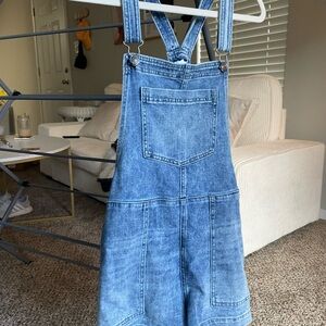 Aerie Light Blue Denim Overalls